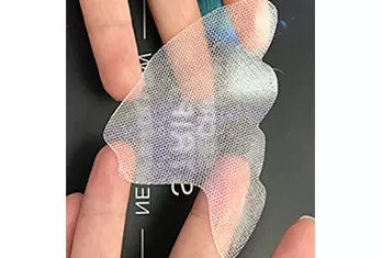 The matrix elastic fiber is embedded in between 2 layers of aqua microcrystal gel